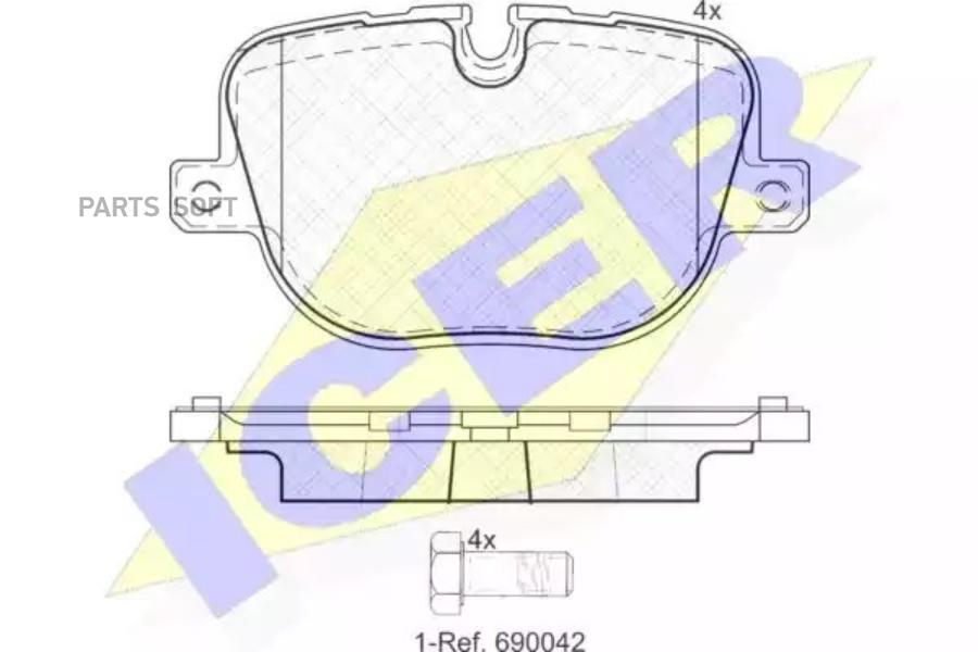 

Колодки Задние Land Rover Rк Iii/Rr Sport 4.4/5.0l 2010-> Icer 181952 Icer арт. 181952