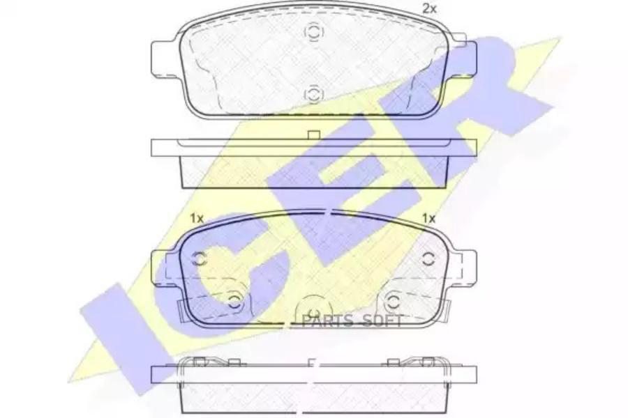 

Колодки Задние Chevrolet Cruze 09- (R15) Icer 181943 Icer арт. 181943