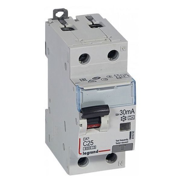 

LEGRAND DХ3 дифференциальный автомат 1P+N 25А хар-каС 6кА