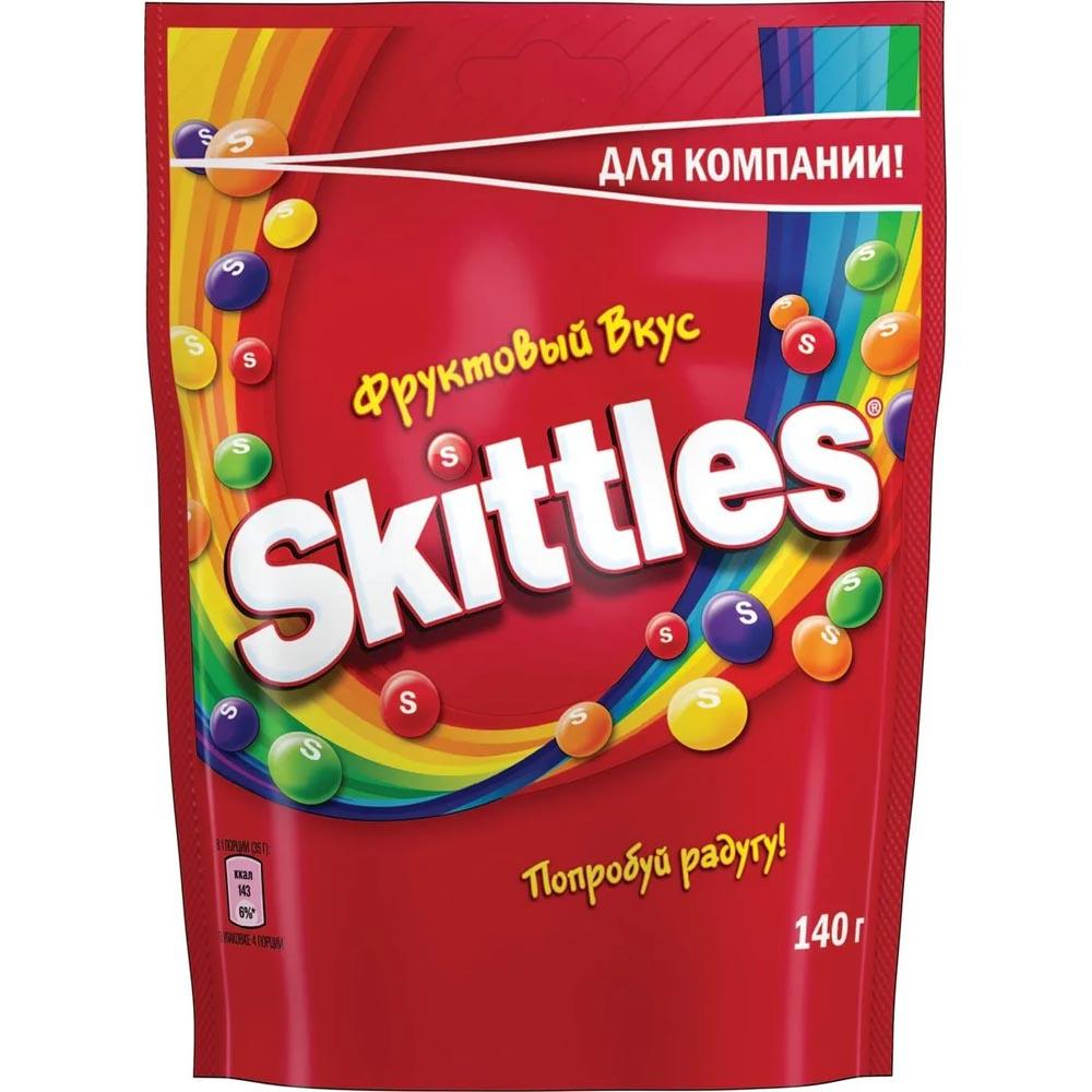 фото Жевательные драже в сахарной глазуре skittles, фрукты, шоубокс, 140гр * 20шт