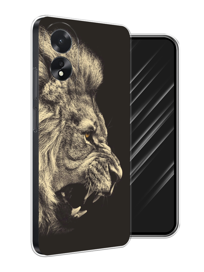 

Чехол Awog на Oppo A38 "Львиный рык 2", Бежевый;черный, 2515350-1