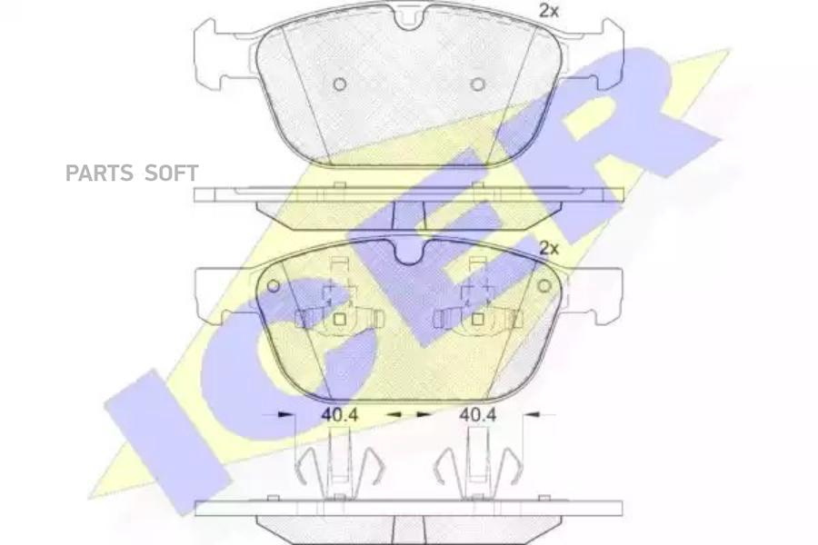 

Колодки Передние Volvo Xc 60 10-> Icer 181920 Icer арт. 181920