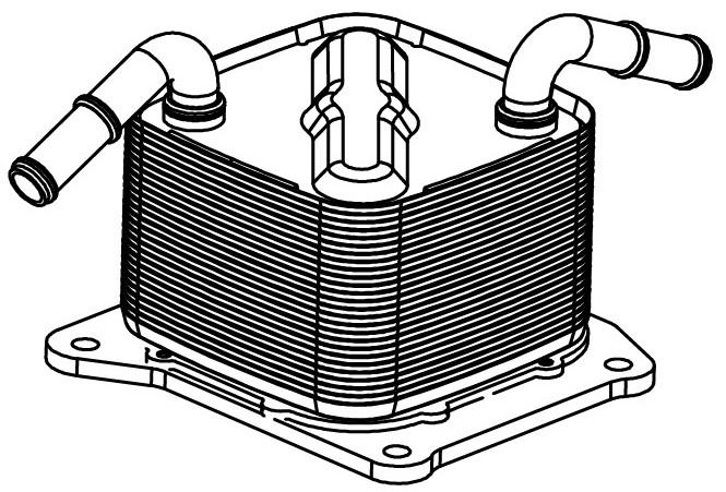 фото Радиатор масляный акпп лада vesta (15-)/nissan juke (10-) 1.6i cvt jf015e luzar loc0101