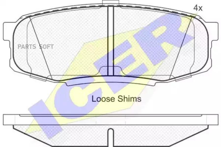 

Колодки Задние Toyota Land Cruiser 200/Lexus Lx 570 Icer 181875 Icer арт. 181875