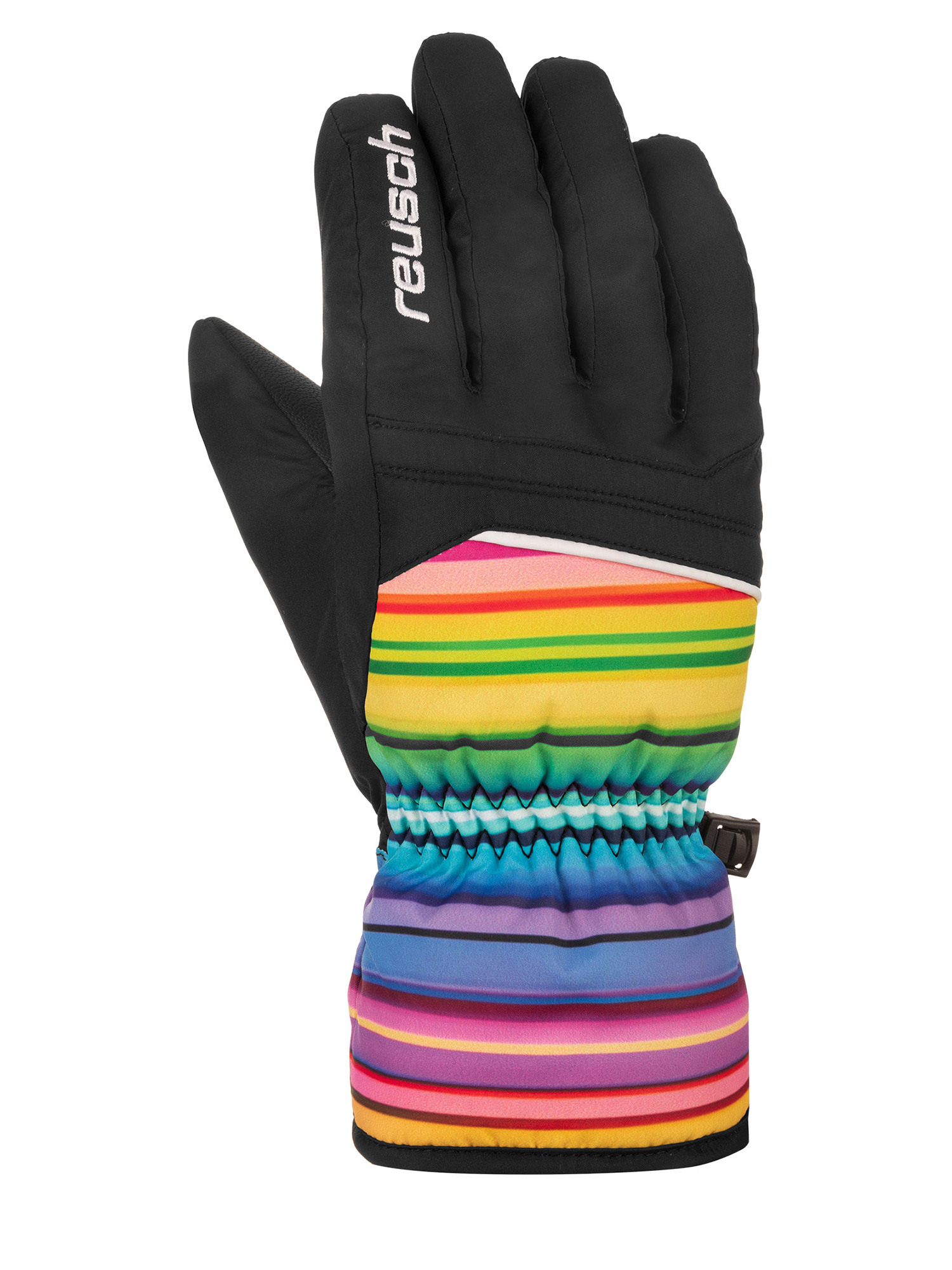 

Перчатки детские Reusch Alan Junior, Blck-multicol lines, 16, Черный;разноцветный, Alan Junior