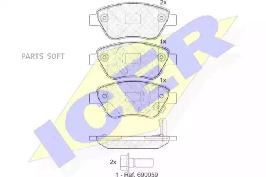 

Колодки Передние Opel Corsa D Icer 181810 Icer арт. 181810