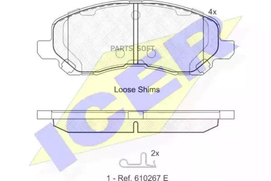 

Колодки Передние Mitsubishi Galant/Lancer/Space Runner/Airtek Icer 181806 Icer арт. 181806