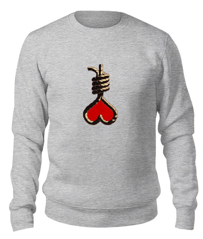 

Свитшот унисекс Printio Love noose серый XS, Love noose