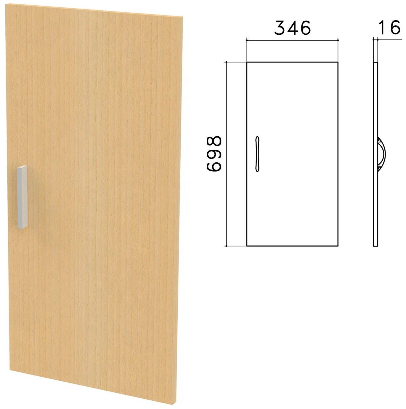 

Дверь ЛДСП низкая "Канц", 346х16х698 мм, цвет бук невский, ДК32.10, Бежевый