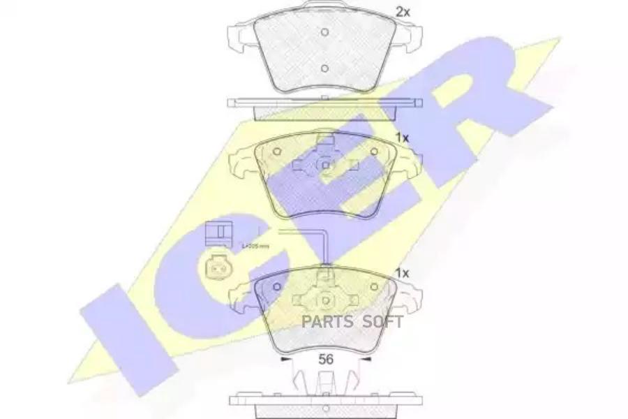 

Колодки Передние Vw T5/Multivan All 03-> /Для 17" Диска Icer 181778 Icer арт. 181778