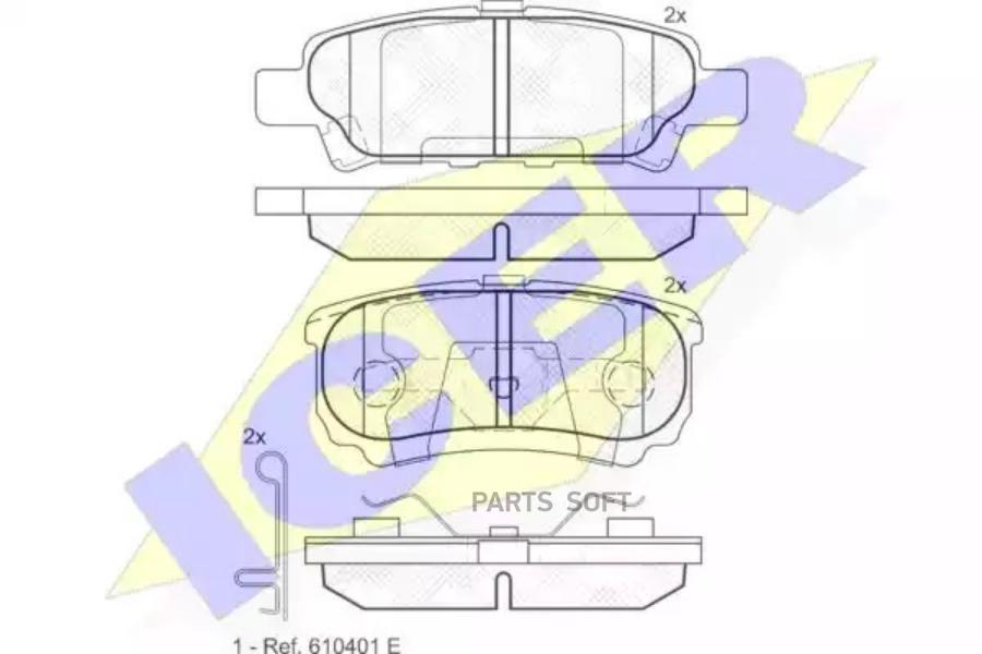 Колодки Задние Mitsubishi Lancer 9/10 Icer 181746 Icer арт. 181746