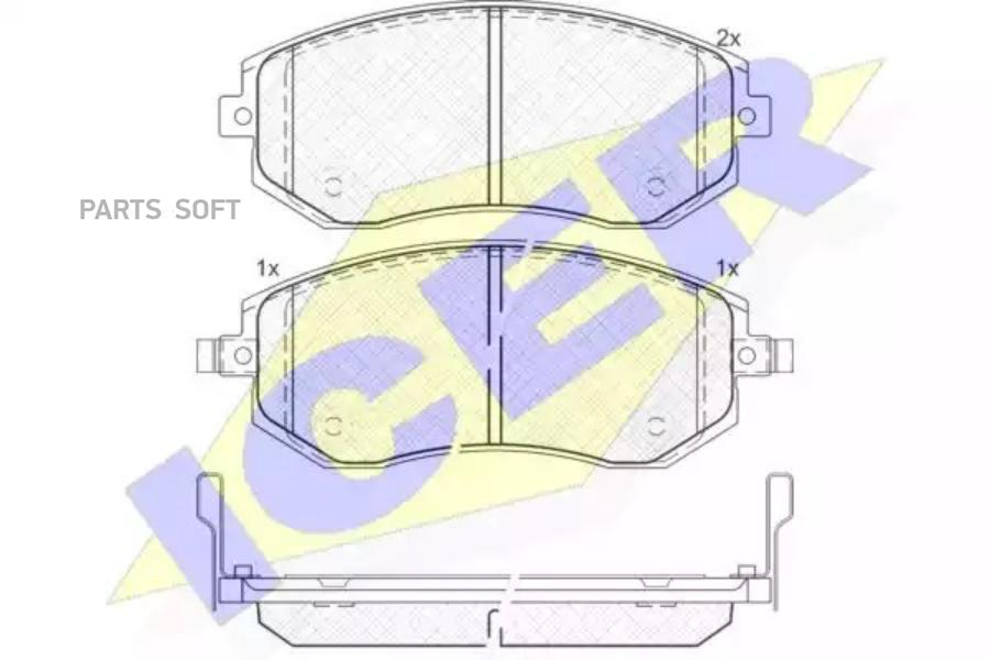 

Колодки Передние Subaru Forester Icer 181717 Icer арт. 181717