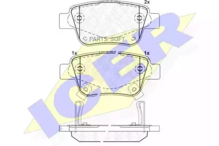 

Колодки Задние Toyota Avensis Icer 181688 Icer арт. 181688