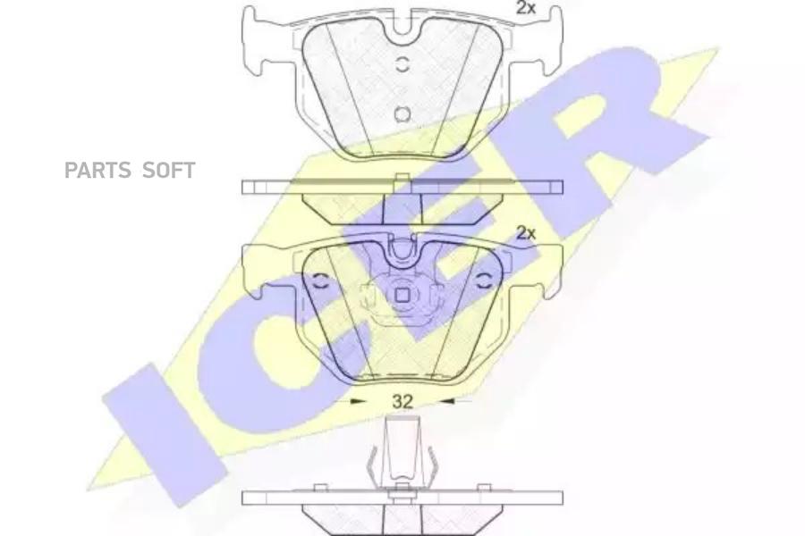 

Колодки Задние Bmw X5(E70)/X6(E71) All 07-> Icer 181685-202 Icer арт. 181685-202