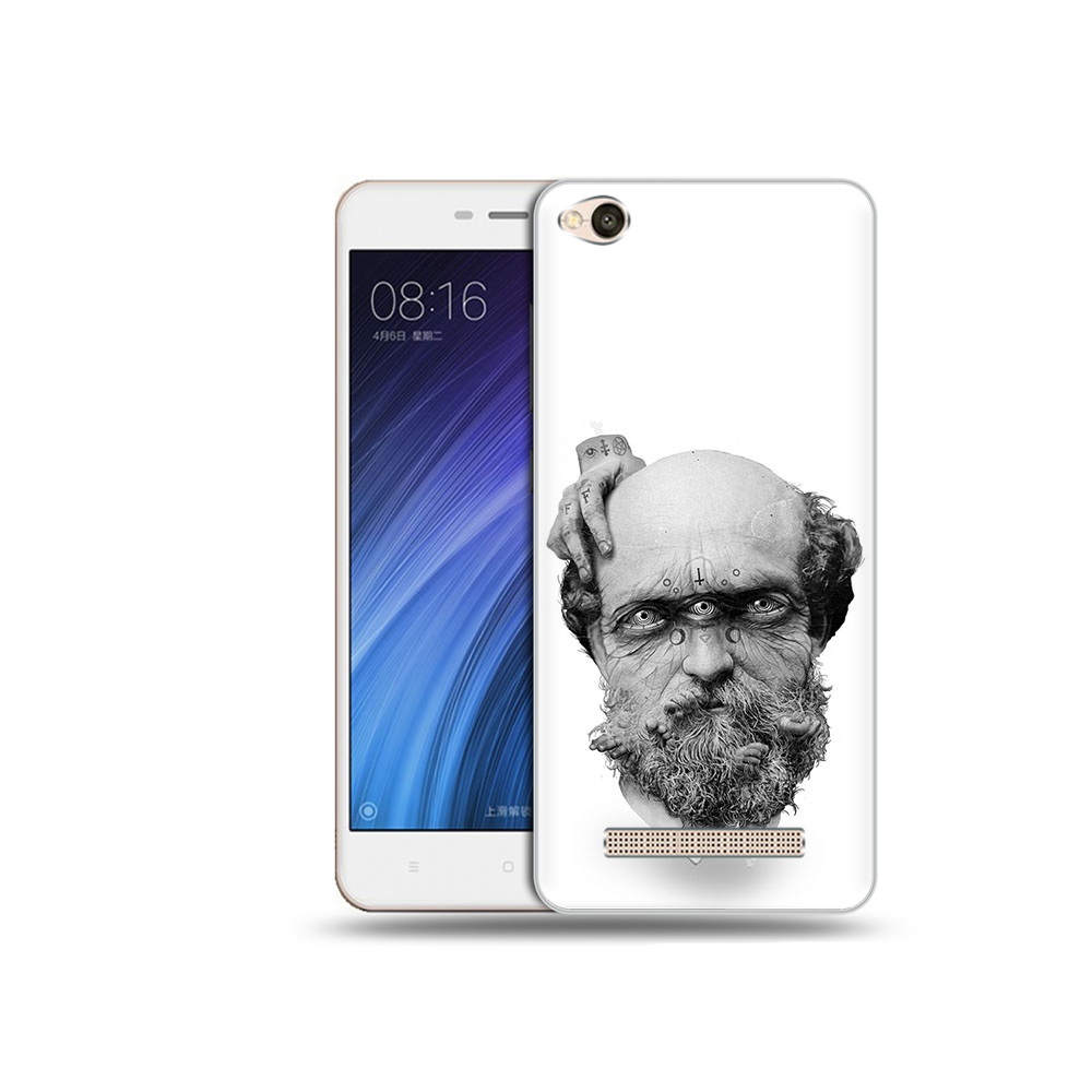 

Чехол MyPads Tocco для Xiaomi Redmi 4A страшный бородатый мужчина абстракция, Прозрачный, Tocco