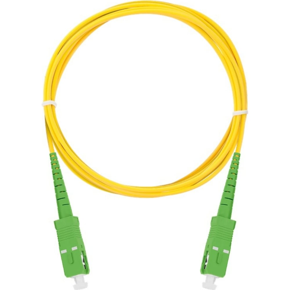 NIKOMAX Шнур волоконно-оптический, соединительный, желтый, 2м NMF-PC1S2C2-SCA-SCA-002 шнур для вязания 100% полиэфир 1мм 200м 75±10гр 08 желтый