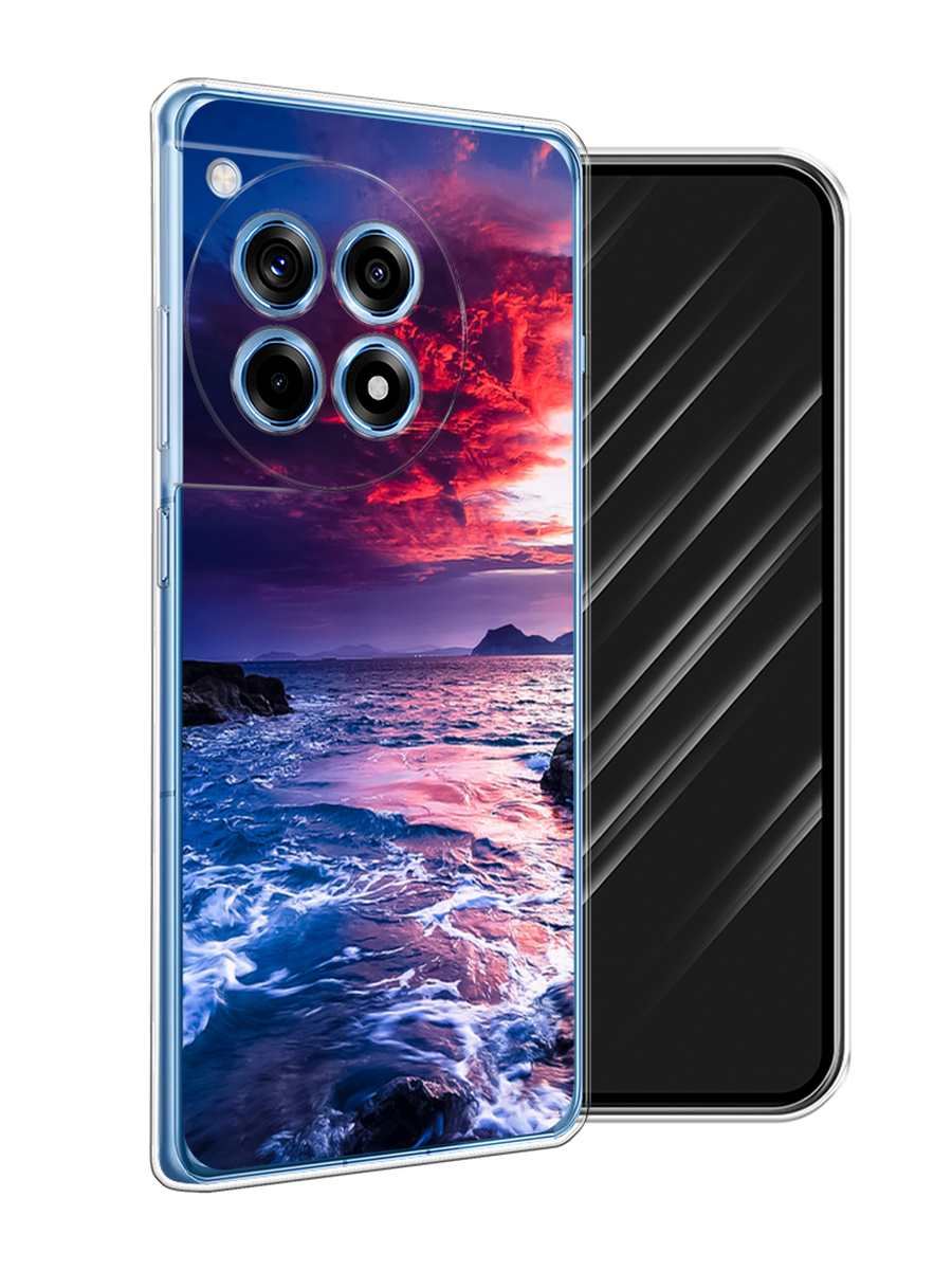 

Чехол Awog на OnePlus Ace 3 "Волны 1", Розовый;синий, 154550-1