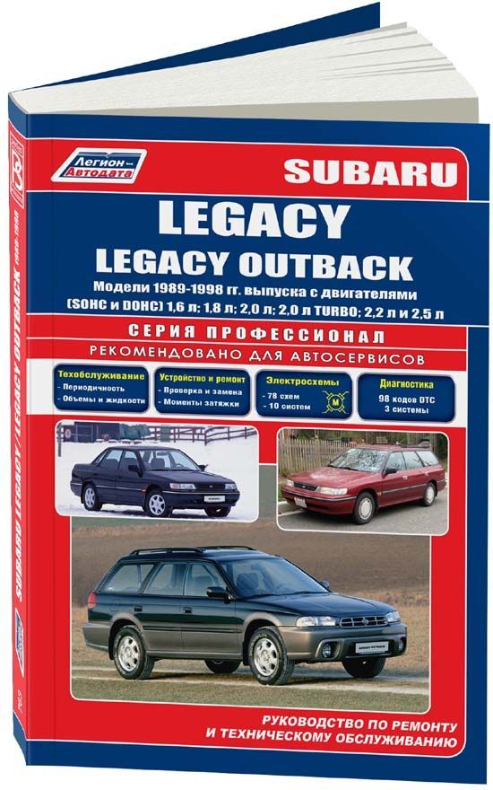 

Subaru Legacy,Legacy Outback 1989-98 с бензиновыми двигателями 16, 18, 20, 20
