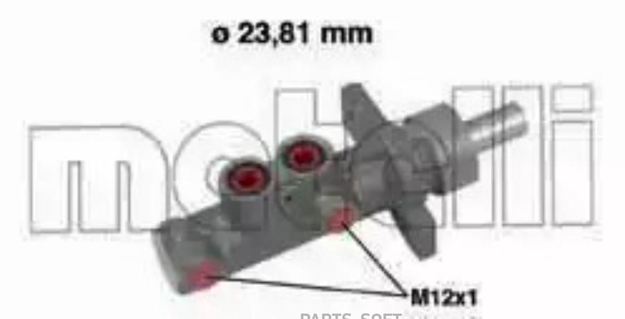 

METELLI 05-0635 Главный тормозной цилиндр (23,81 mm)