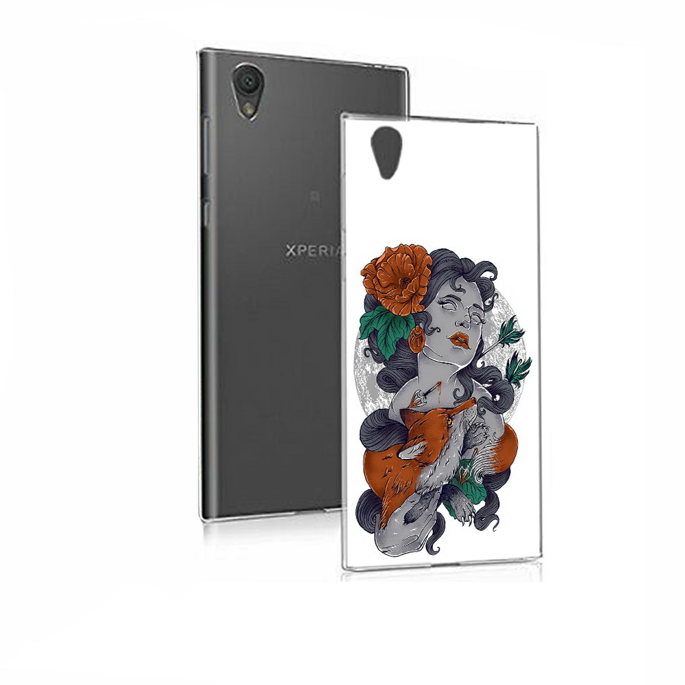 

Чехол MyPads Tocco для Sony Xperia E5 темная девушка с лисой (PT50363.248.639), Прозрачный, Tocco