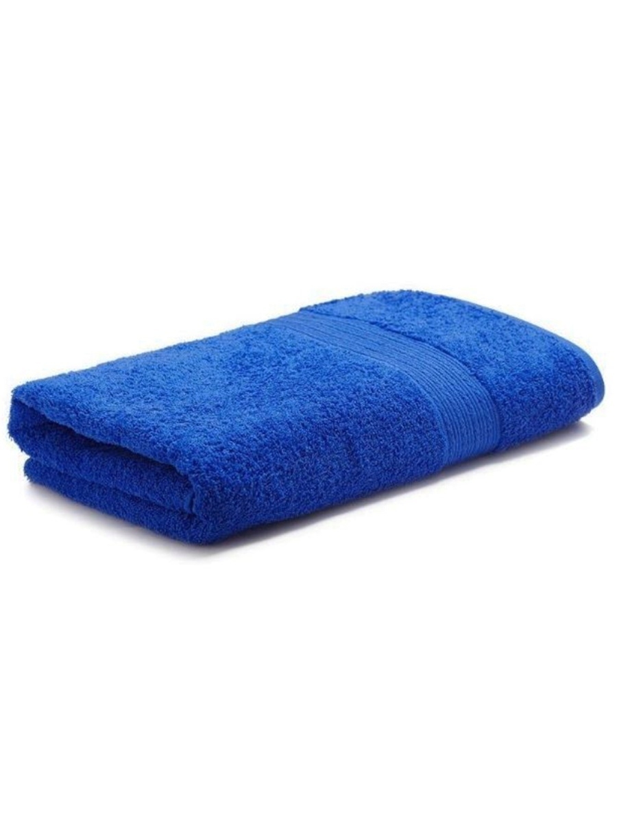 фото Махровое полотенце 100х180 для бани, ванной, бассейна, хлопок 100%. цвет синий бтк
