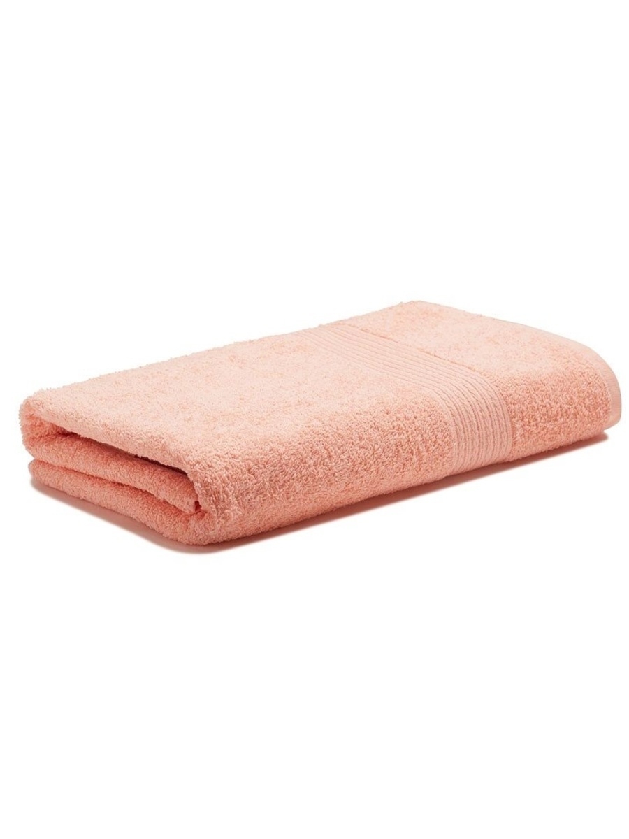 фото Махровое полотенце 100х180 для бани, ванной, бассейна, хлопок 100%. цвет персиковый бтк