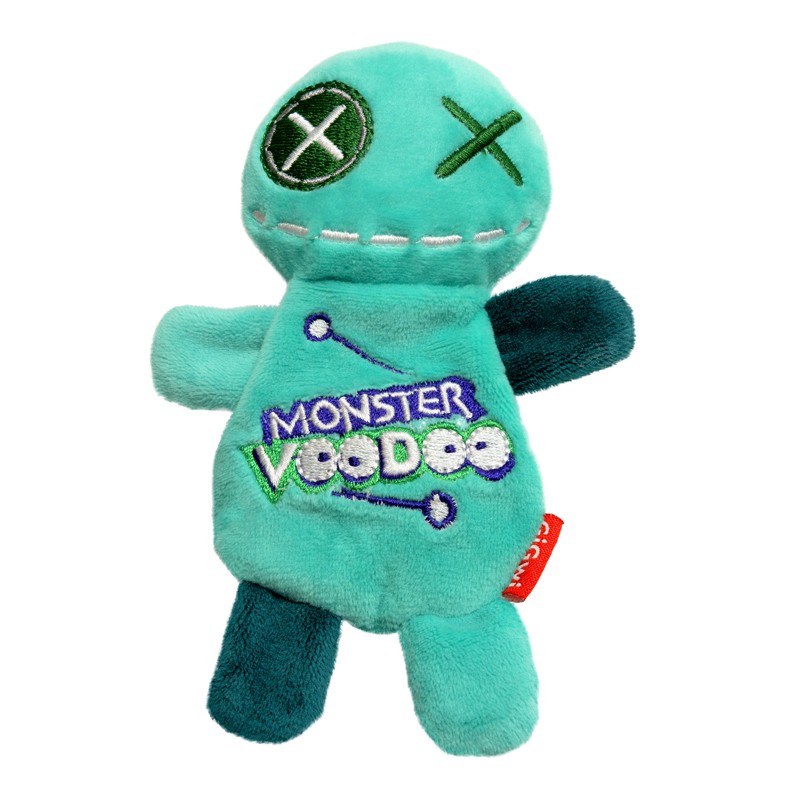 Игрушка для собак GiGwi Кукла-Вуду серия MONSTER VOODOO, зеленая, полиэстер, 17,5 см