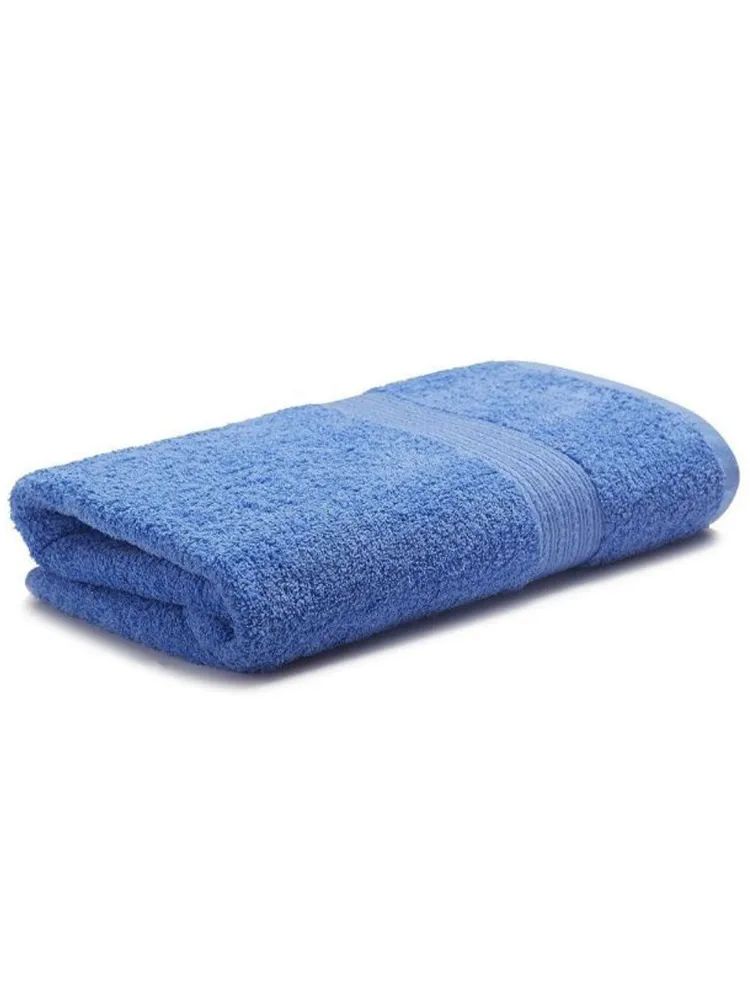 Махровое полотенце 100х180 для бани, ванной, бассейна, хлопок 100%. Цвет Голубой