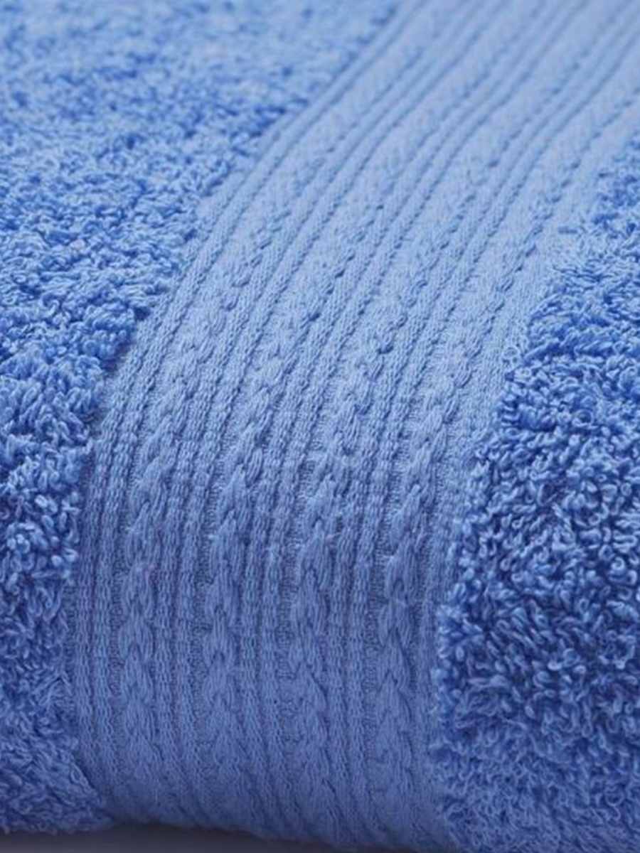фото Махровое полотенце 100х180 для бани, ванной, бассейна, хлопок 100%. цвет голубой бтк