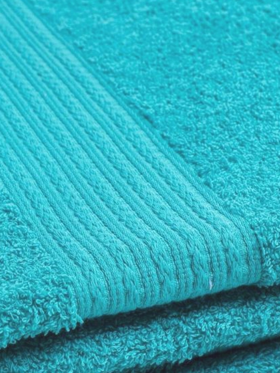Махровое полотенце 100х180 для бани, ванной, бассейна, хлопок 100%. Цвет Морская волна