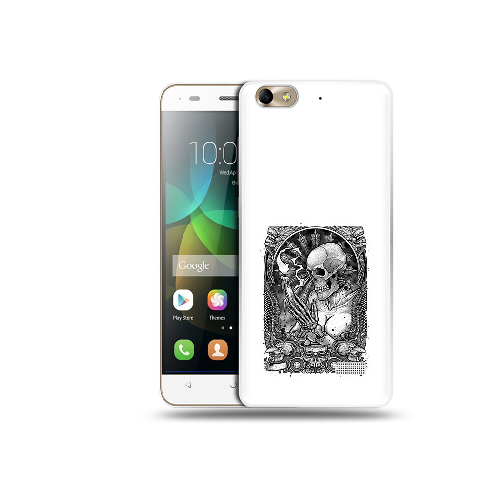 

Чехол MyPads Tocco для Honor 4C девушка скелет (PT10946.43.316), Прозрачный, Tocco