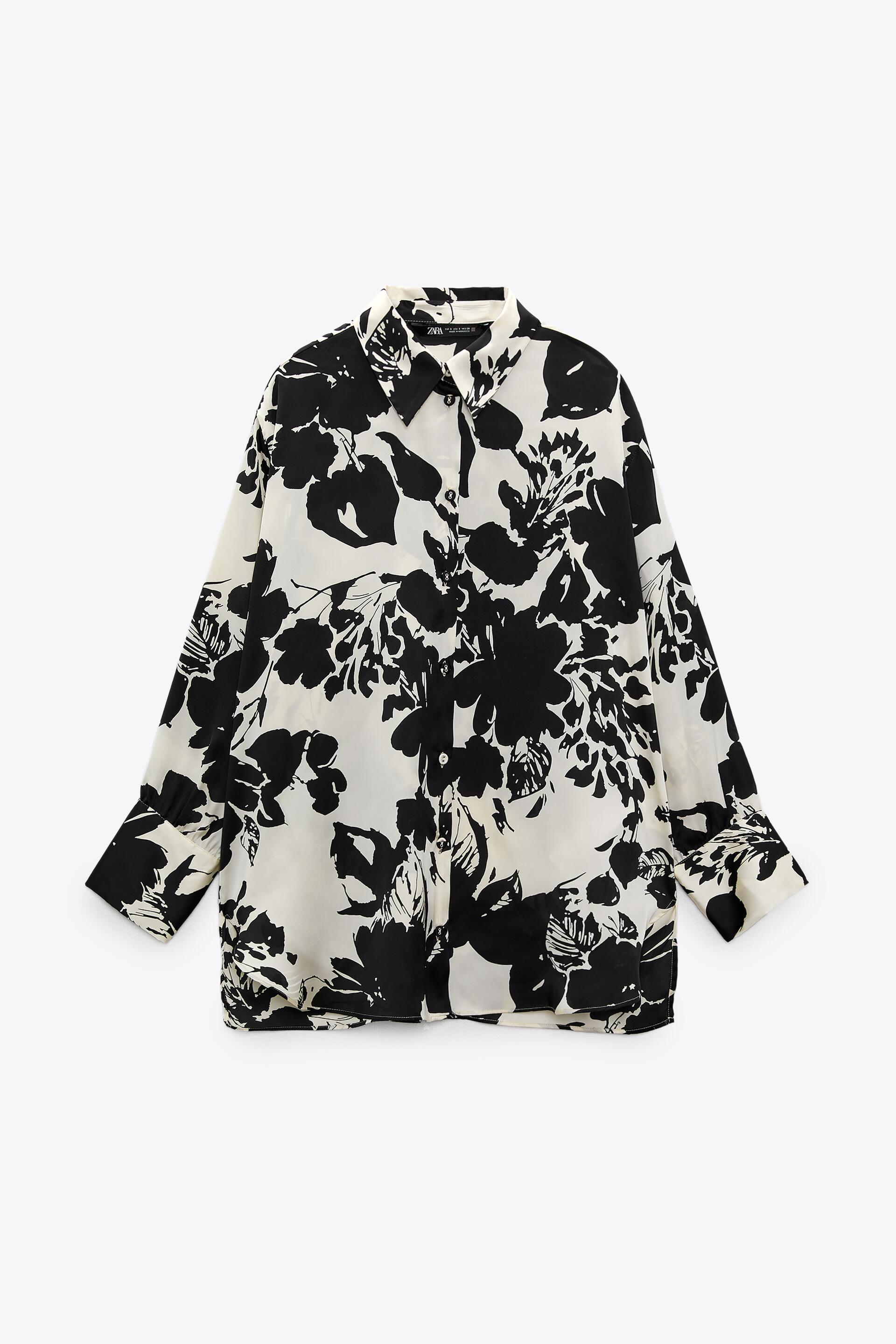 

Рубашка женская ZARA 02718853 бежевая M (доставка из-за рубежа), 02718853