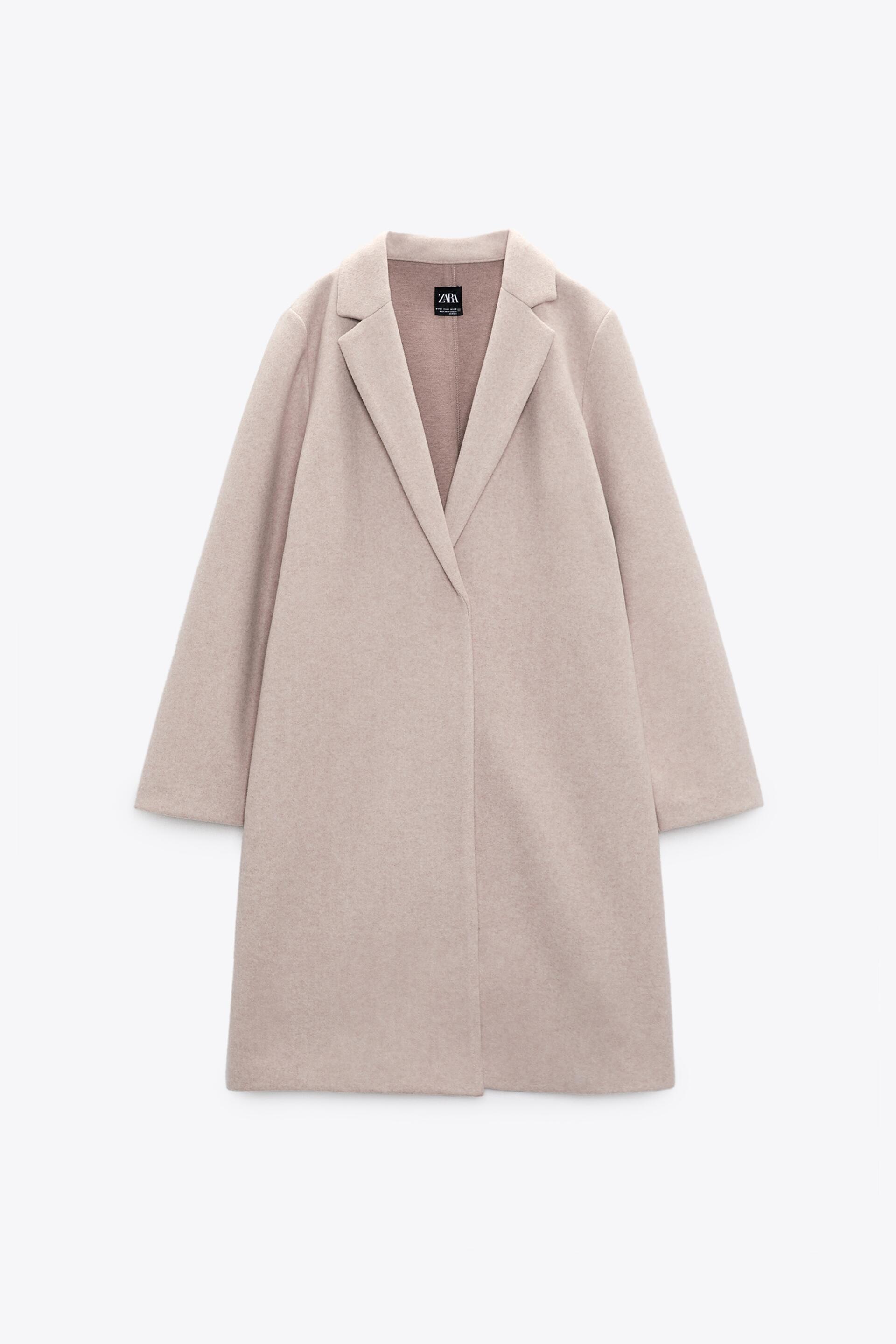 

Пальто женское ZARA 02712920 бежевое S, Бежевый, 02712920