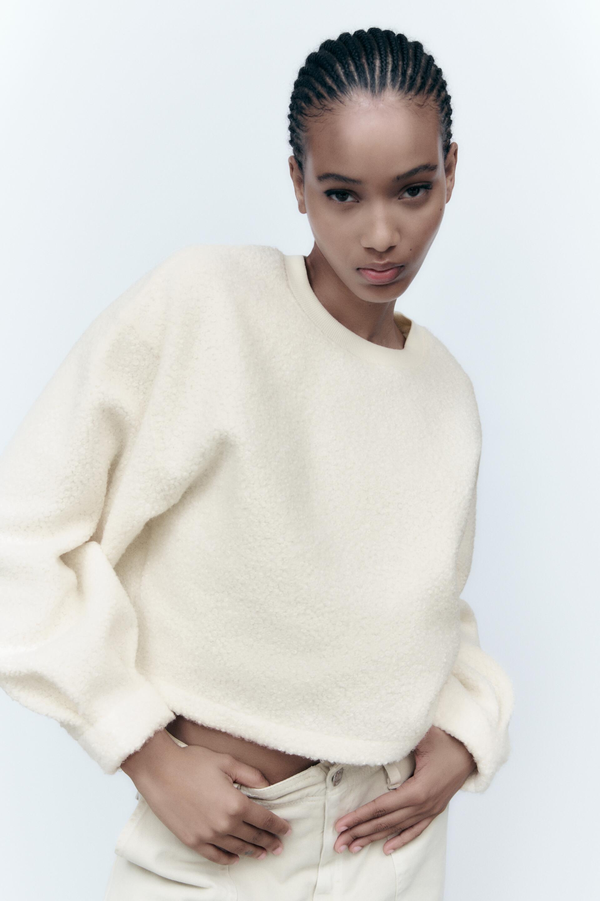 

Свитшот женский ZARA 02712810 белый M (доставка из-за рубежа), 02712810
