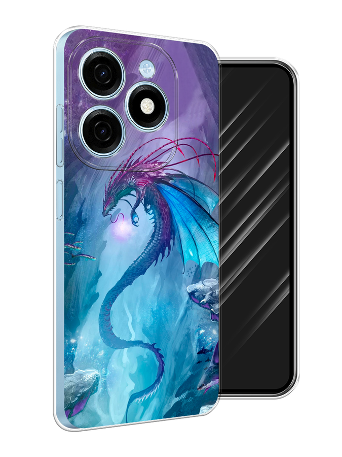 

Чехол Awog на Tecno Spark 20 "Водный дракон", Голубой;фиолетовый;синий, 304750-1