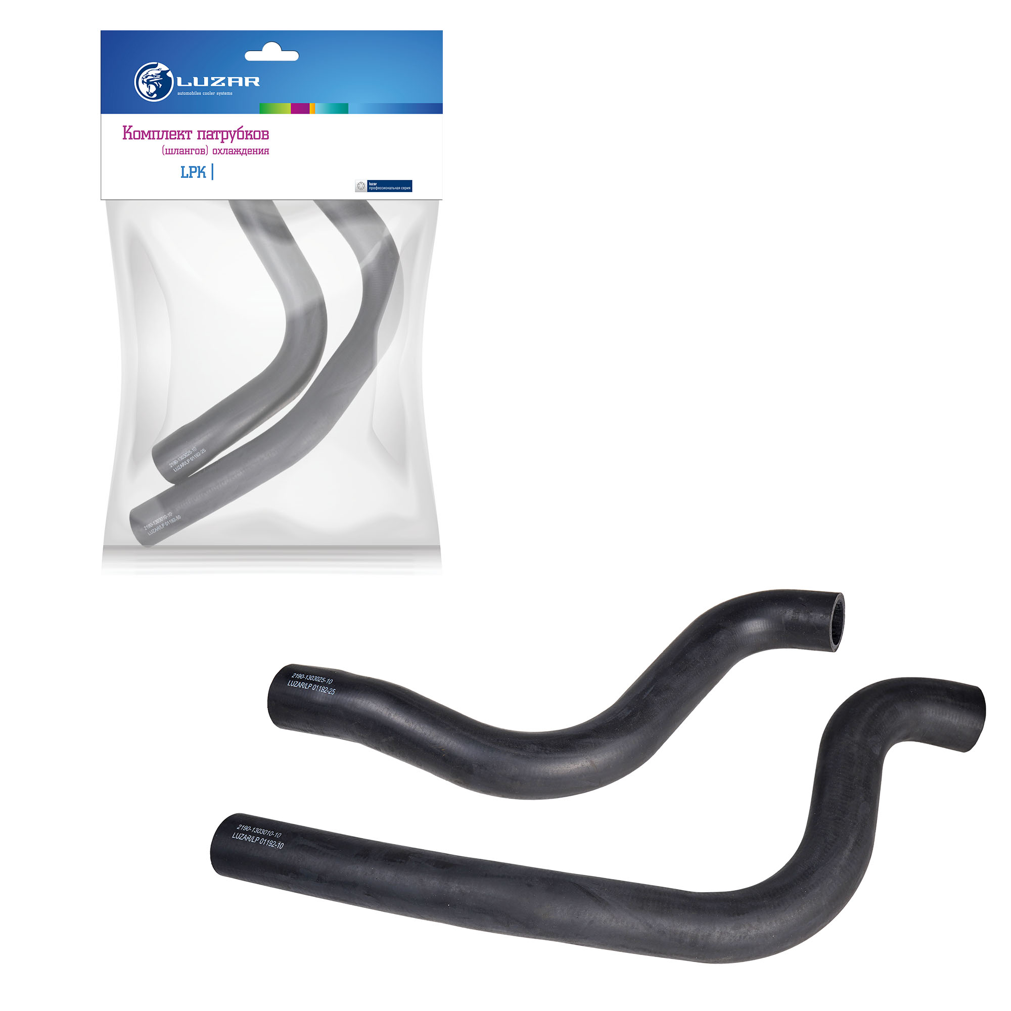 

LUZAR Кмпл патрубков охл. для ам Лада 2190 Гранта АКПП (EPDM, 2шт.) (LPK 01192)