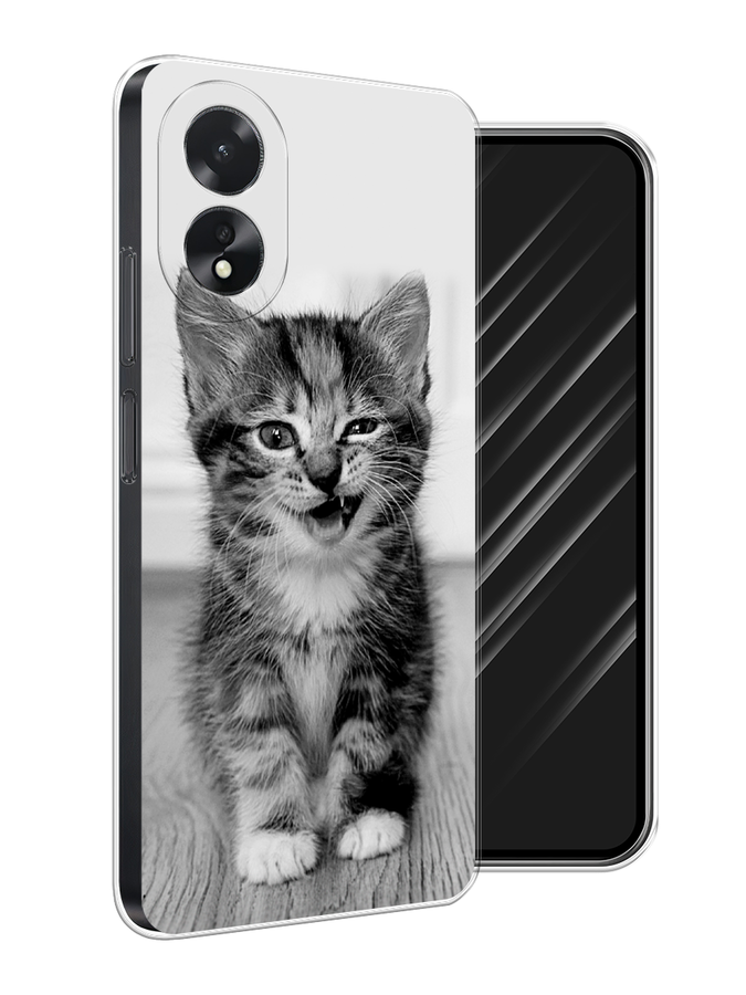 

Чехол Awog на Oppo A38 "Подмигивающий котенок", Черный;серый, 2515350-1