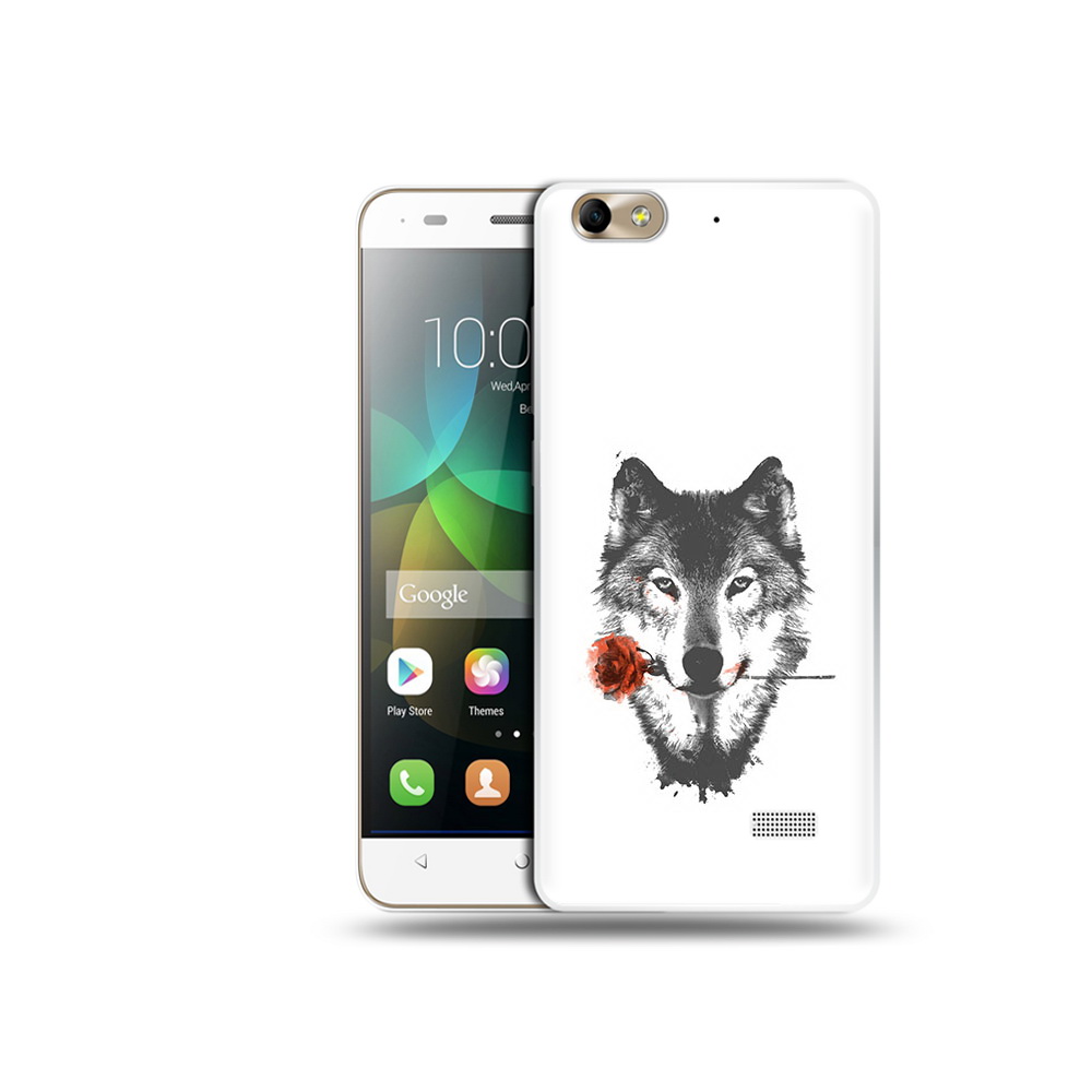 

Чехол MyPads Tocco для Honor 4C волк с розой (PT10946.43.270), Прозрачный, Tocco