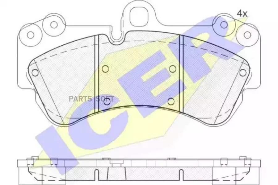 

Колодки Передние Porsche Cayenne/Vw Touareg 190x99.4 Icer 181620 Icer арт. 181620