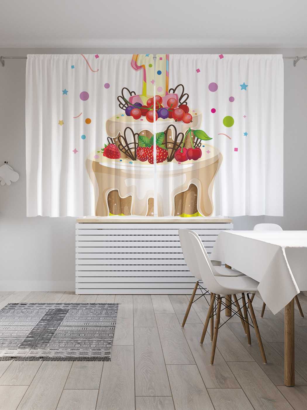 

Шторы JoyArty с фотопечатью "Торт для однолетнего именинника" из сатена, 290х180 см, Торт для однолетнего именинника