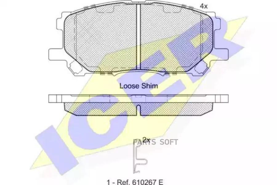 

Колодки Передние Lexus Rx300 03-> Icer 181584 Icer арт. 181584