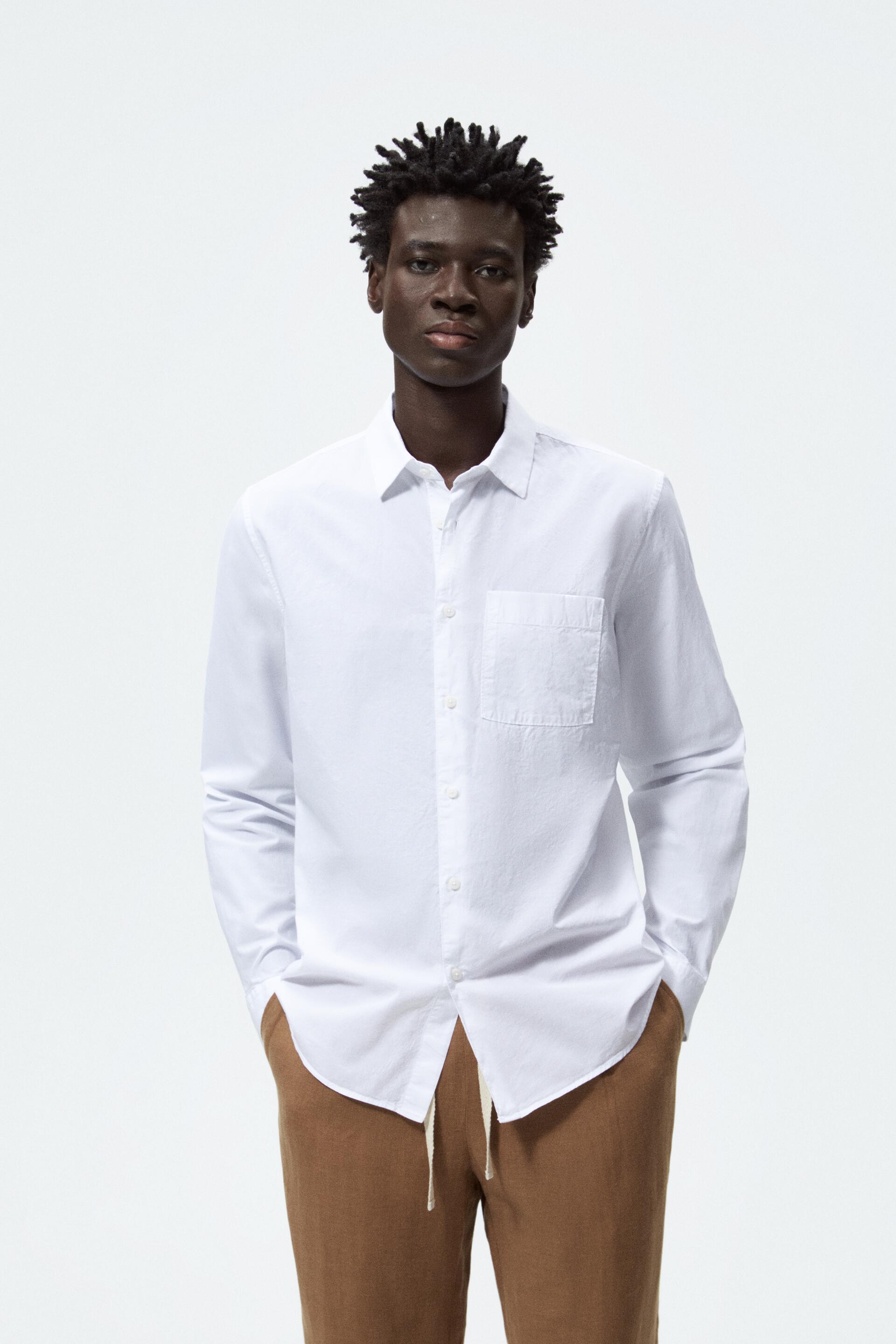

Рубашка мужская ZARA 02688222 белая M, 02688222