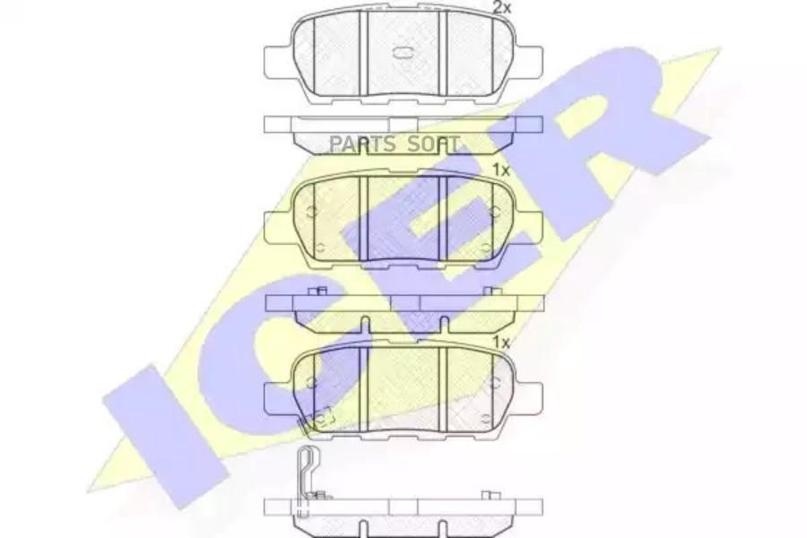 

Колодки Задние Nissan Qashqai/X-Trail 07->/Renault Koleos 08-> Icer 181509 Icer арт. 18150