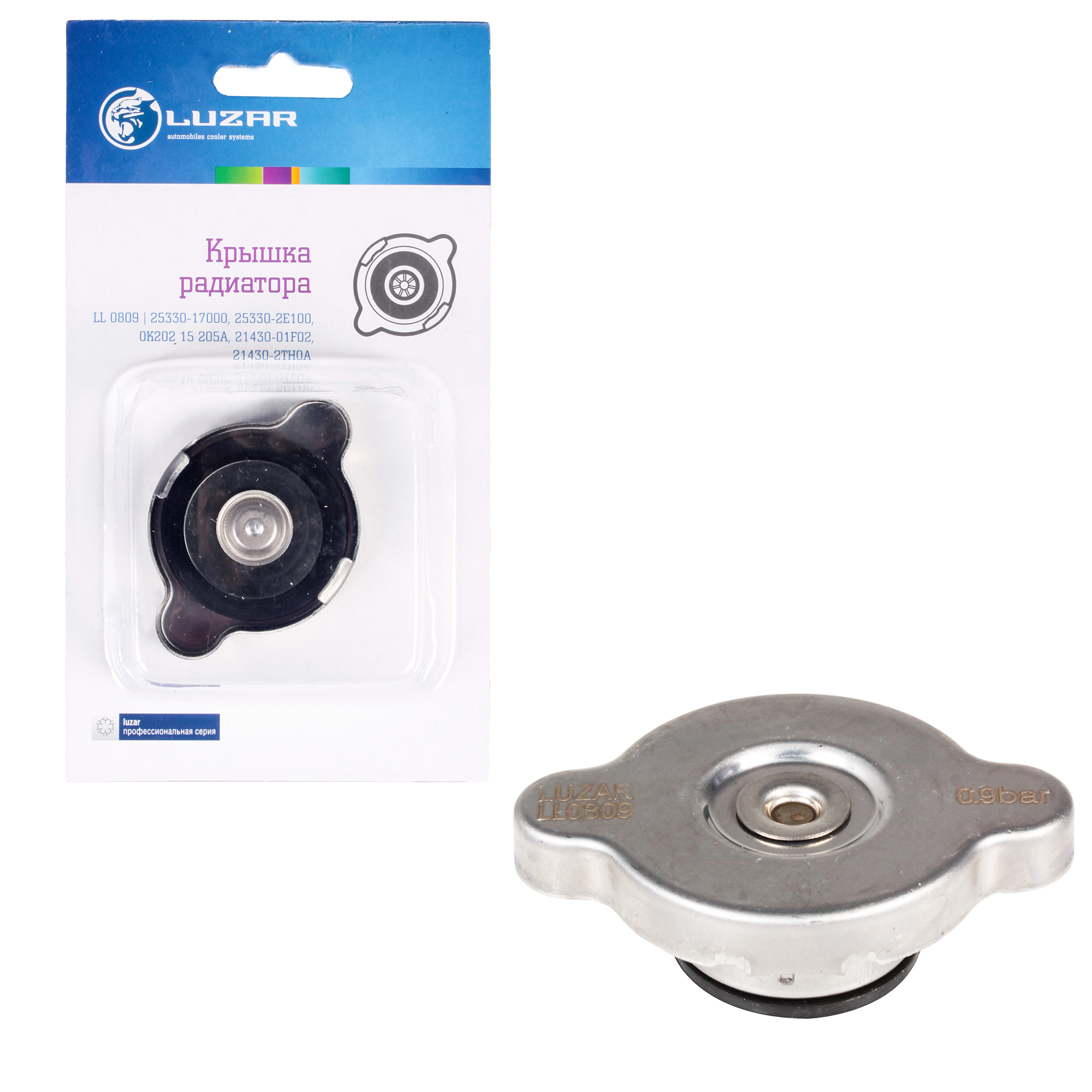 

Крышка радиатора Hyundai/Kia/Nissan/Mazda/Toyota/Honda 0.9 LUZAR LL 0809