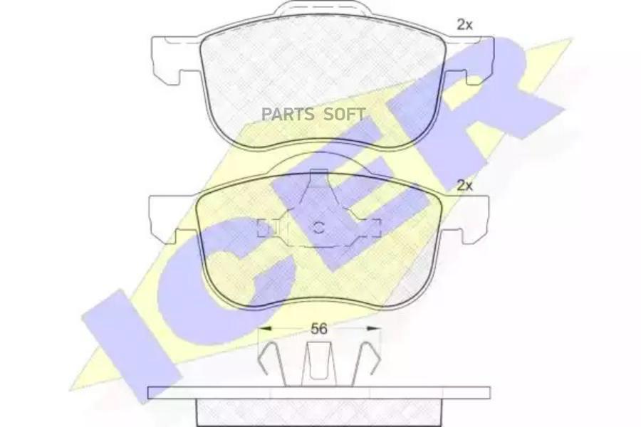 

Колодки Передние Volvo S60/S80/V70 Icer 181297 Icer арт. 181297