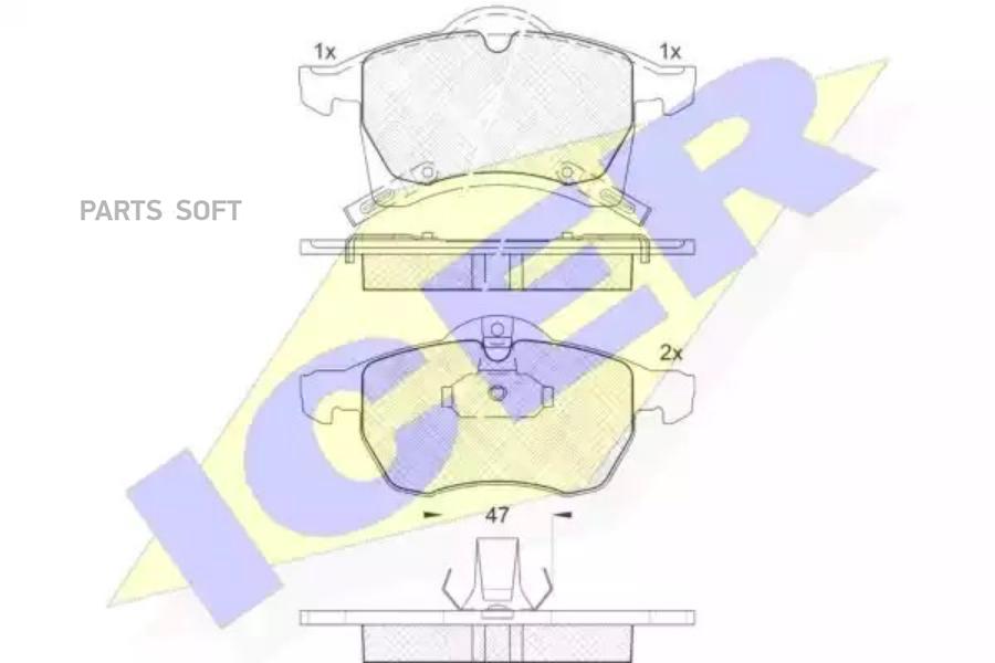 

Колодки Передние Opel Astg/Zaf Icer 181248 Icer арт. 181248