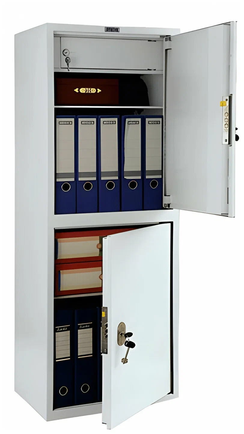 фото Шкаф металлический для документов aiko "sl-125/2т" светло-серый, 1252х460х340 мм, 31 кг практик