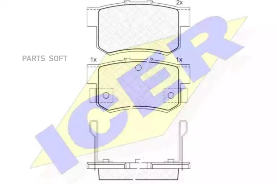 

Колодки Задние Honda Accord/Civic Icer 180798 Icer арт. 180798