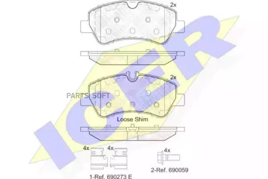 

Колодки Задние Ford Transit 12>/Tourneo 12> Icer 142116 Icer арт. 142116