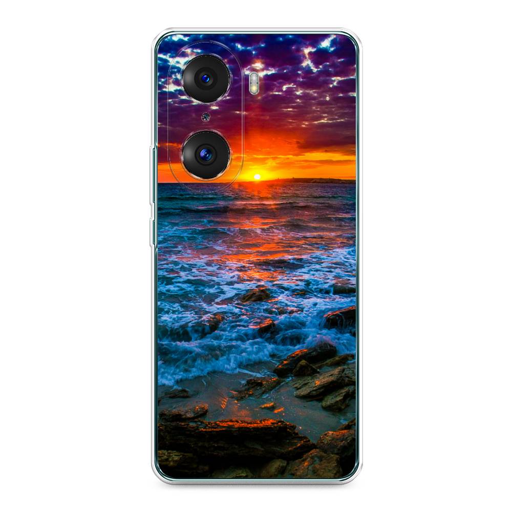 

Чехол на Honor 60 Pro "Закат 1", Оранжевый;синий, 6106750-2